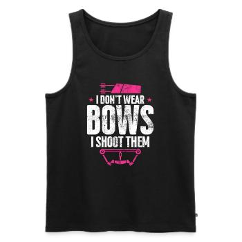 Funny Archery Girl Bow Hunting - Men's Premium Organic Tank Top - black - Front - AI Model Male 178 light (178cm)