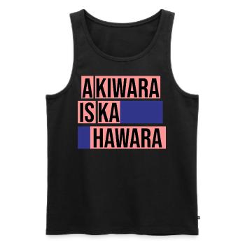 A Kiwara is ka Hawara –Statement gegen die Polizei - Männer Premium Bio Tank Top - Schwarz - Vorne - Michal (187cm)