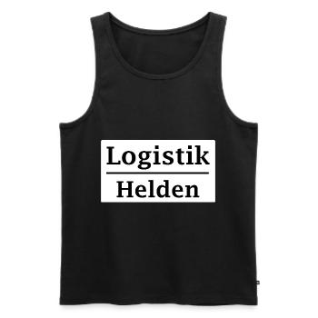 Les meilleurs logisticiens - Débardeur bio Premium Homme - noir - Devant - Michal (187cm)