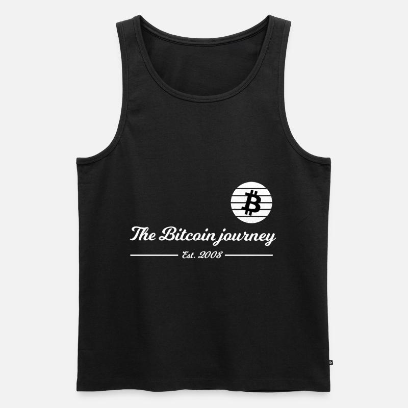 Die Bitcoin Geschichte - Männer Premium Bio Tank Top - Schwarz