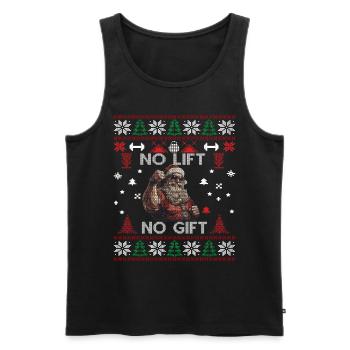 No Lift No Gift Fitness Christmas Gift Gym - Men's Premium Organic Tank Top - black - Front - Michal (187cm)