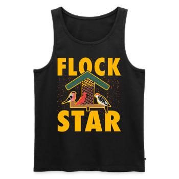 Flock Star - Men's Premium Organic Tank Top - black - Front - AI Model Male 178 light (178cm)