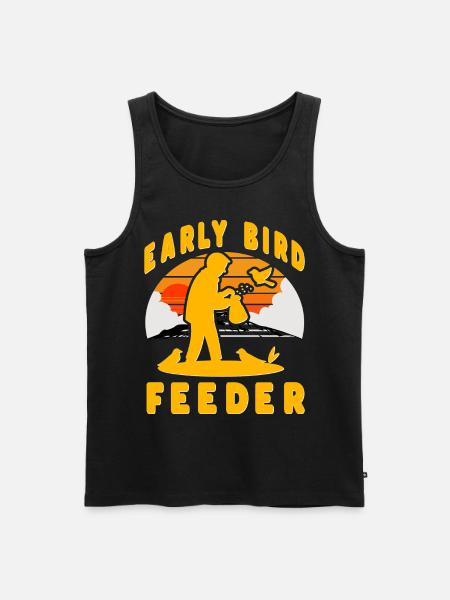 Early Bird Feeder - Men's Premium Organic Tank Top - black