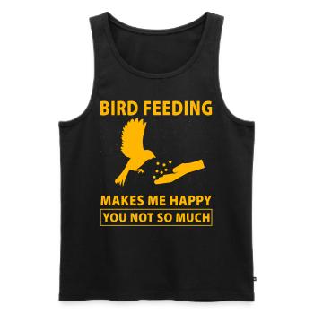 Bird Feeding makes me happy you not so much - Men's Premium Organic Tank Top - black - Front - AI Model Male 178 light (178cm)