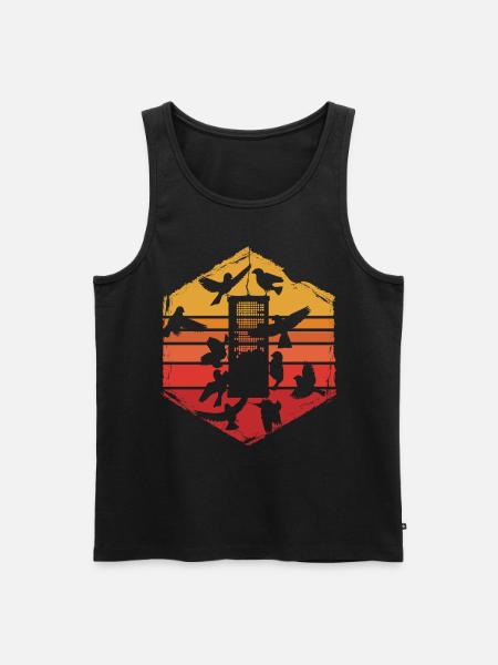 Bird Feeding - Men's Premium Organic Tank Top - black