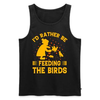 I'd rather be feeding the Birds - Men's Premium Organic Tank Top - black - Front - AI Model Male 178 light (178cm)