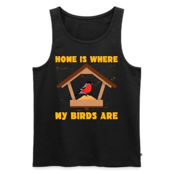 Home is where my birds are - Men's Premium Organic Tank Top - black - Front - AI Model Male 178 light (178cm)