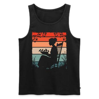 Bird Feeding - Men's Premium Organic Tank Top - black - Front - AI Model Male 178 light (178cm)