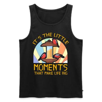It's the little moments that makes life big - Men's Premium Organic Tank Top - black - Front - AI Model Male 178 light (178cm)