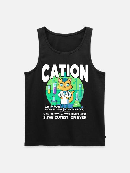 Kation - Männer Premium Bio Tank Top - Schwarz