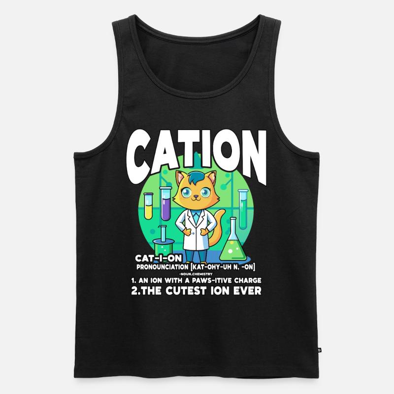 Kation - Männer Premium Bio Tank Top - Schwarz