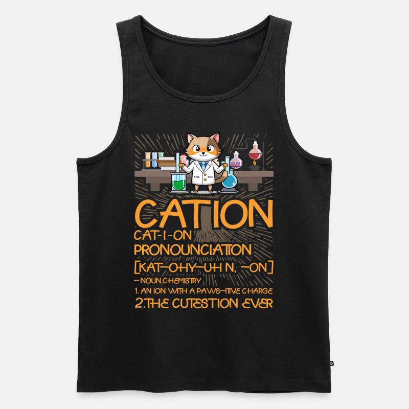 Kation - Männer Premium Bio Tank Top - Schwarz