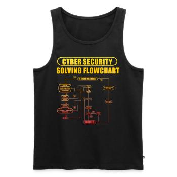 Cyber Security Solving Flowchart - Men's Premium Organic Tank Top - black - Front - AI Model Male 178 light (178cm)