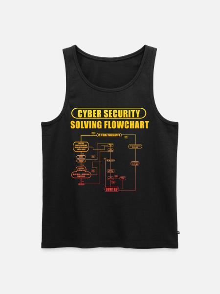 Cyber Security Solving Flowchart - Men's Premium Organic Tank Top - black