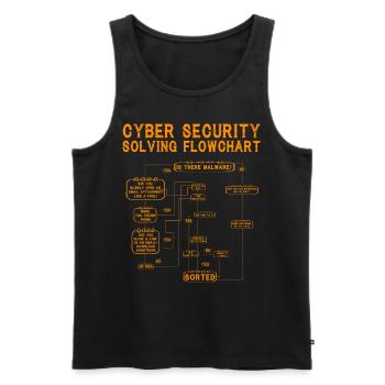 Cyber Security Solving Flowchart - Men's Premium Organic Tank Top - black - Front - AI Model Male 178 light (178cm)