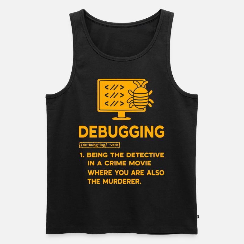 Debugging - Men's Premium Organic Tank Top - black