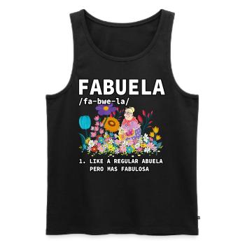 Fabuela - Débardeur bio Premium Homme - noir - Devant - AI Model Male 178 light (178cm)