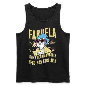 Fabuela - Débardeur bio Premium Homme - noir - Devant - AI Model Male 178 light (178cm)