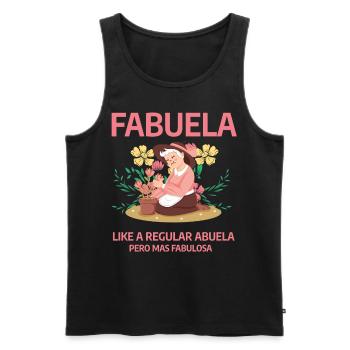 Fabuela - Débardeur bio Premium Homme - noir - Devant - AI Model Male 178 light (178cm)