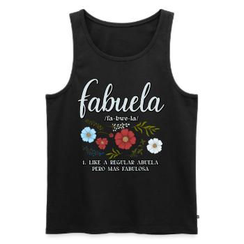 Fabuela - Débardeur bio Premium Homme - noir - Devant - AI Model Male 178 light (178cm)