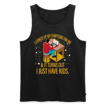 I looked up my Symptoms online - Men's Premium Organic Tank Top - black - Front - AI Model Male 178 light (178cm)