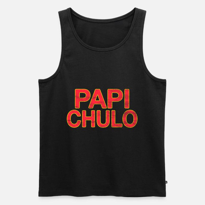 Papi Chulo - Männer Premium Bio Tank Top - Schwarz