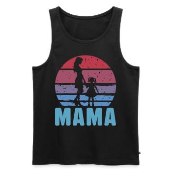 Maman - Débardeur bio Premium Homme - noir - Devant - Michal (187cm)