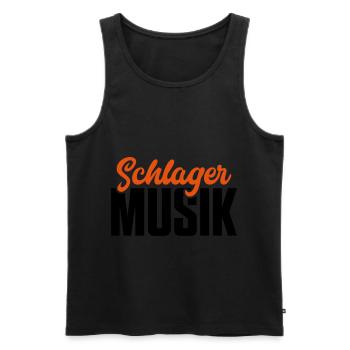 schlager musik - Männer Premium Bio Tank Top - Schwarz - Vorne - Michal (187cm)