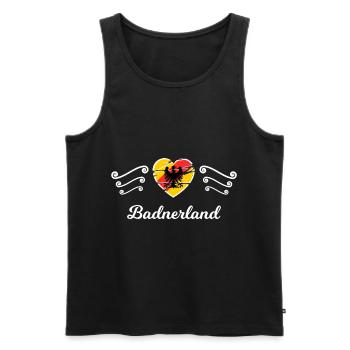 My Badnerland - Men's Premium Organic Tank Top - black - Front - AI Model Male 178 light (178cm)
