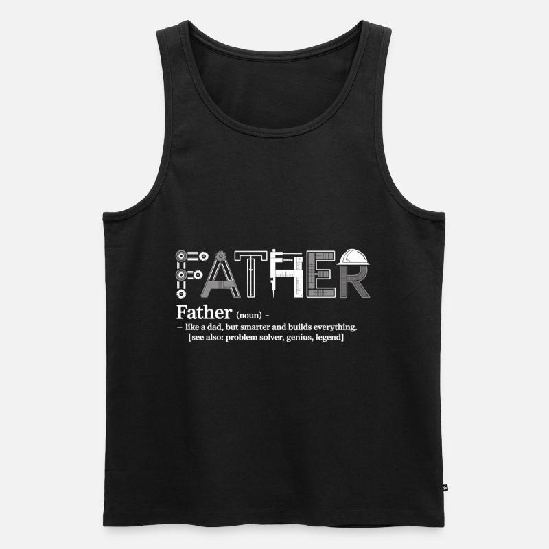 Father: The problem solver - Men's Premium Organic Tank Top - black