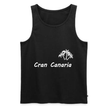 Vacances à Cran Canaria - Débardeur bio Premium Homme - noir - Devant - Michal (187cm)