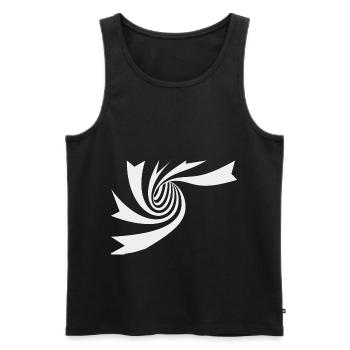 Spirale - Männer Premium Bio Tank Top - Schwarz - Vorne - Michal (187cm)