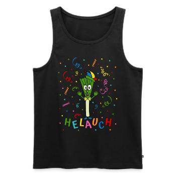 Lauch Helauch Fasching Konfetti Helau Fastnacht - Männer Premium Bio Tank Top - Schwarz - Vorne - Michal (187cm)