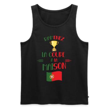 Ramenez La Coupe Cadeau Supporters Portugais - Débardeur bio Premium Homme - noir - Devant - Michal (187cm)