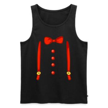 Karneval Clown Kostüm Fasching - Männer Premium Bio Tank Top - Schwarz - Vorne - Michal (187cm)