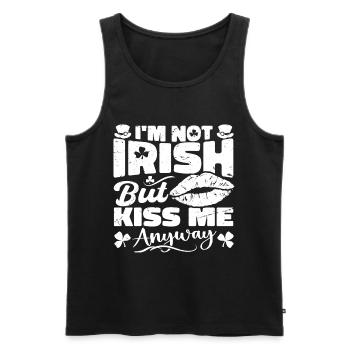 I'm Not Irish But Kiss Me Anyway St. Patrick's Day - Männer Premium Bio Tank Top - Schwarz - Vorne - AI Model Male 178 light (178cm)