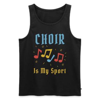Funny Choir est mon sport Choristes Choristes Chanteur - Débardeur bio Premium Homme - noir - Devant - AI Model Male 178 light (178cm)