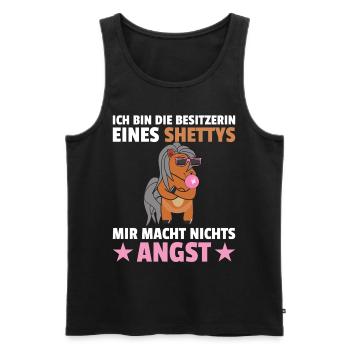 Shetty Spruch Shetland Pony - Männer Premium Bio Tank Top - Schwarz - Vorne - Michal (187cm)