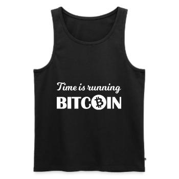 L’heure est venue pour le bitcoin - Débardeur bio Premium Homme - noir - Devant - Michal (187cm)