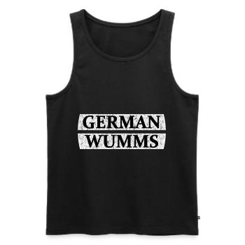 The German Boom - Men's Premium Organic Tank Top - black - Front - AI Model Male 178 light (178cm)