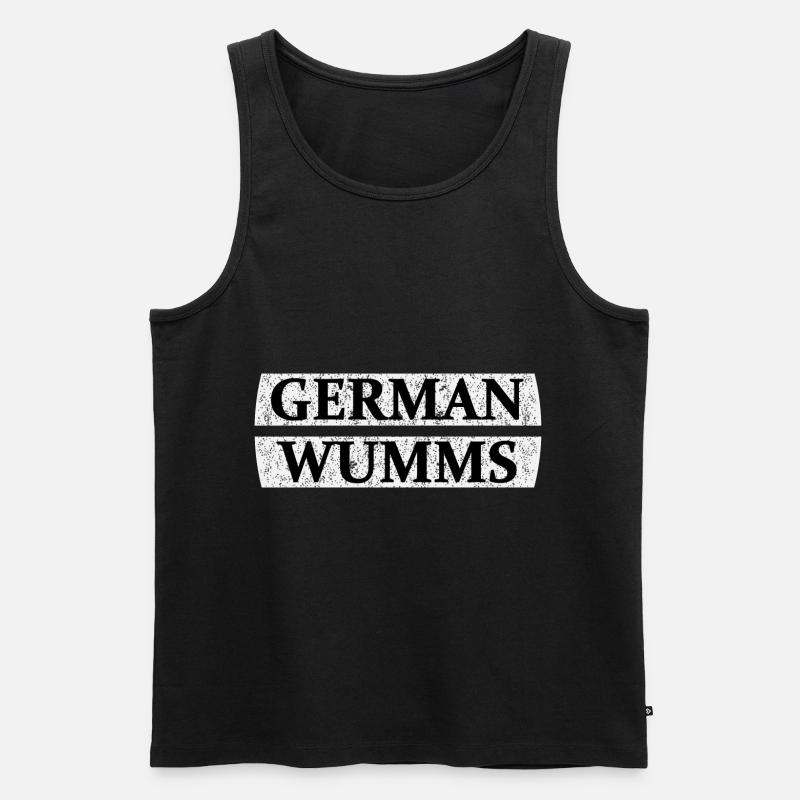 Der deutsche Wumms - Männer Premium Bio Tank Top - Schwarz