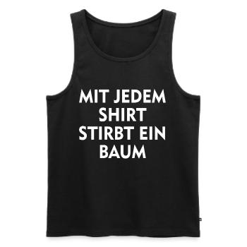 Pro Shirt Ein Baum - Männer Premium Bio Tank Top - Schwarz - Vorne - AI Model Male 178 light (178cm)