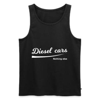Les voitures diesel - Débardeur bio Premium Homme - noir - Devant - AI Model Male 178 light (178cm)