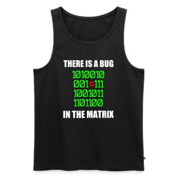 There is a bug in matrix ladybug pun, binary - Men's Premium Organic Tank Top - black - Front - Michal (187cm)