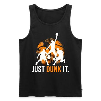 Basketball just dunk it équipe de basket-ball - Débardeur bio Premium Homme - noir - Devant - AI Model Male 178 light (178cm)