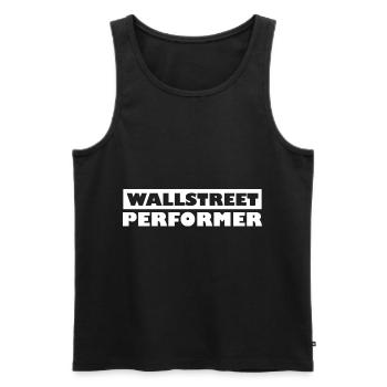 Wallstreet Outperformer - Männer Premium Bio Tank Top - Schwarz - Vorne - Michal (187cm)