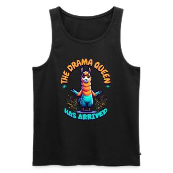 die Drama-Queen ist da - Männer Premium Bio Tank Top - Schwarz - Vorne - AI Model Male 178 light (178cm)