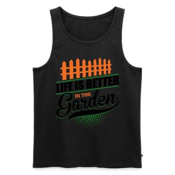 Jardiniers amateurs, jardiniers de fruits et légumes - Débardeur bio Premium Homme - noir - Devant - Michal (187cm)