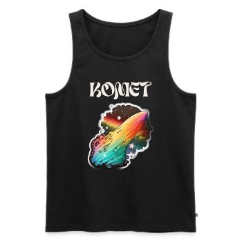 Kometensturm: Ein futuristisches Regenbogen Design - Männer Premium Bio Tank Top - Schwarz - Vorne - AI Model Male 178 light (178cm)