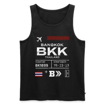 Bangkok airport tag - Men's Premium Organic Tank Top - black - Front - Michal (187cm)